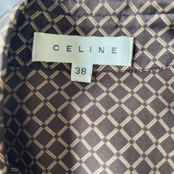 Celine Vintage 100% silk button down blouse size FR 38 - Picture 14 of 15